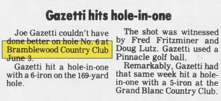 Bramblewood Country Club - Jun 11 1987 Hole-In-One (newer photo)